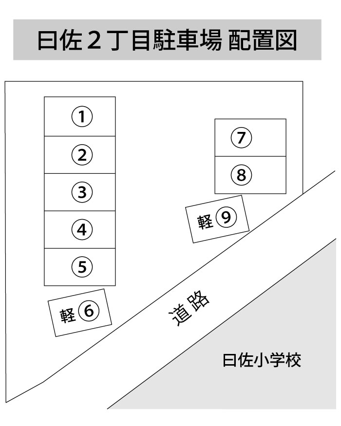 曰佐2丁目駐車場 配置図